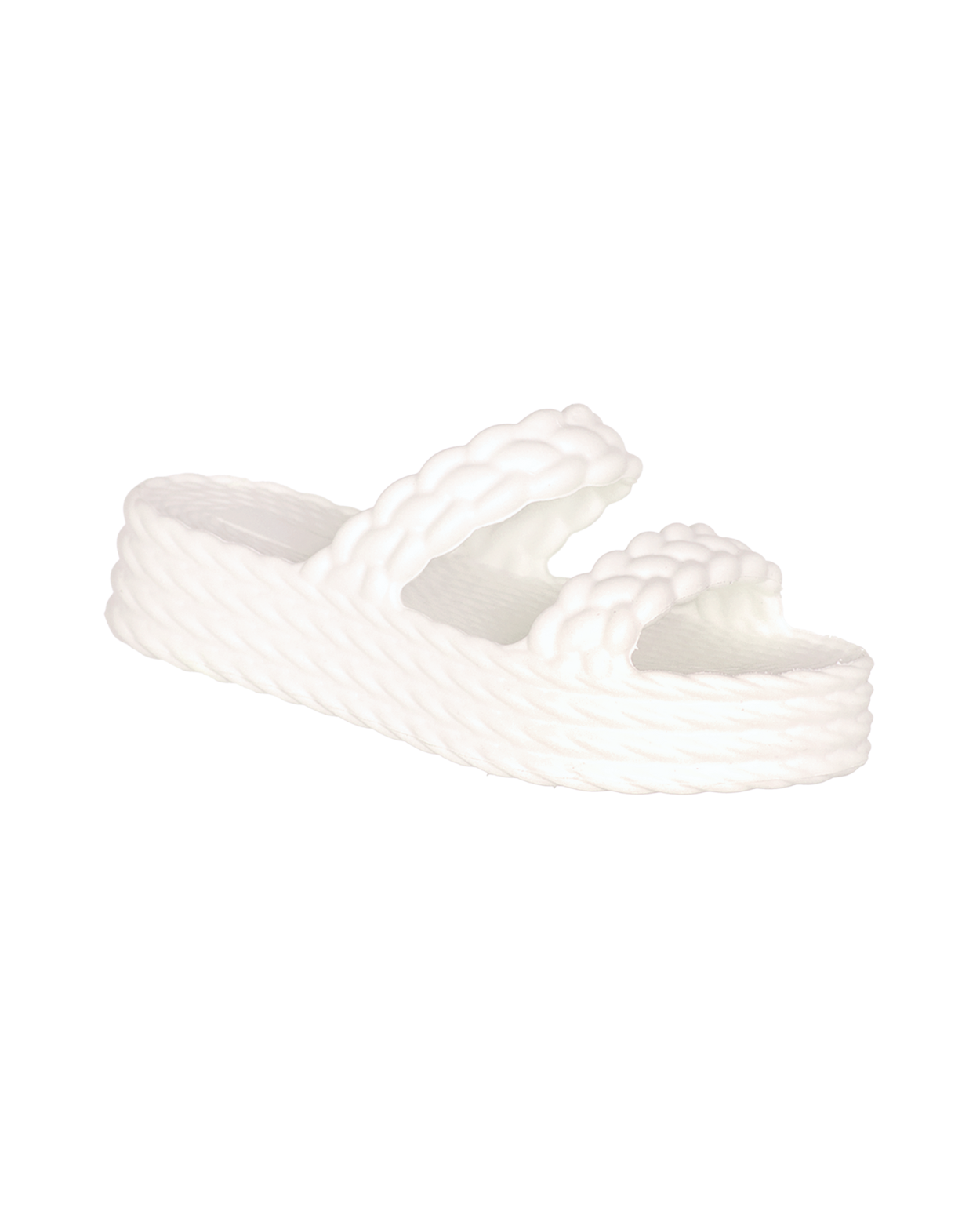 White Cotton Sandália Plataforma Feminino