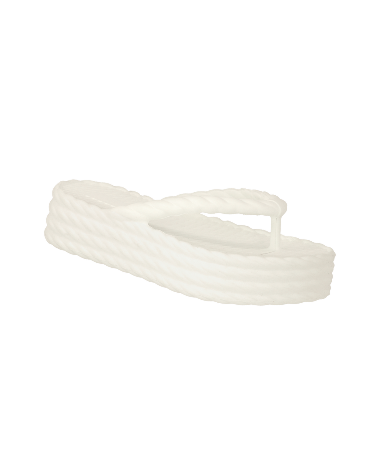 White Four Braid Sandália Plataforma Feminino