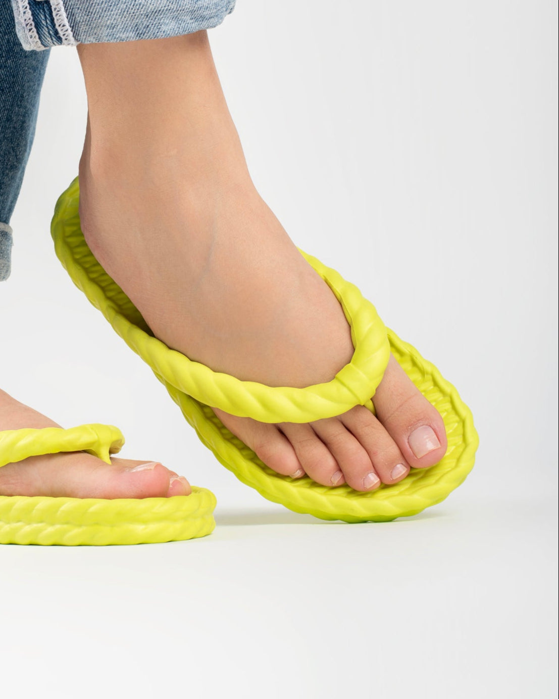 Lime Braid Chinelo Feminino
