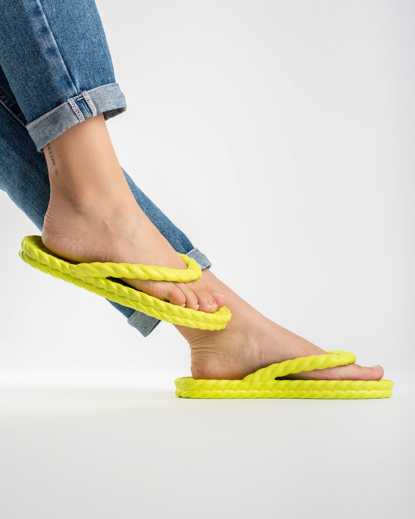 Lime Braid Chinelo Feminino