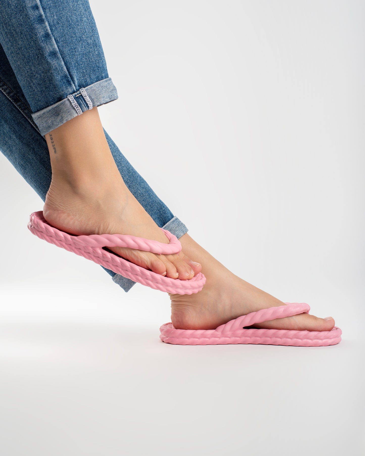 Baby Pink Braid Chinelo Feminino