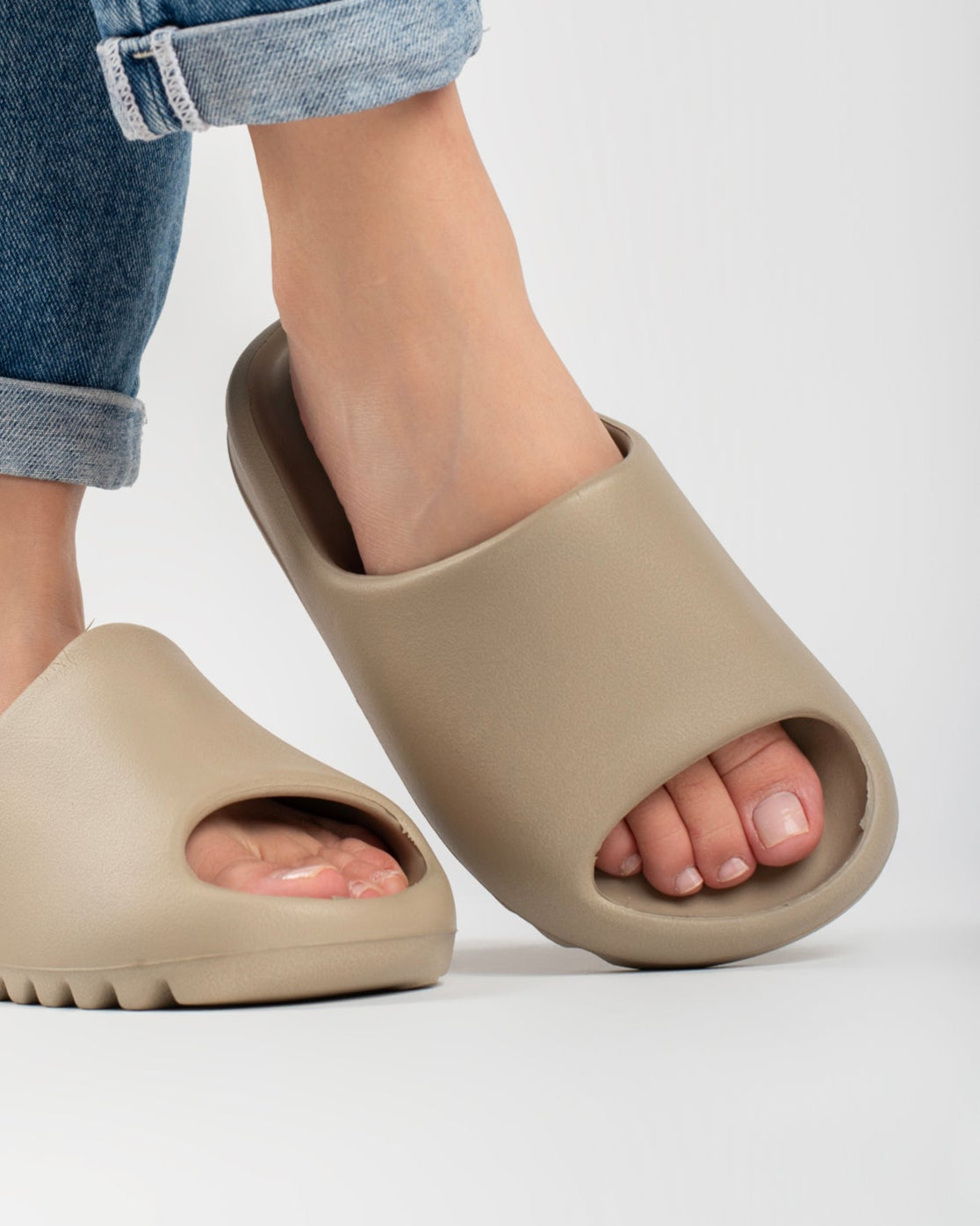Beige Sky Chinelo Slide Feminino