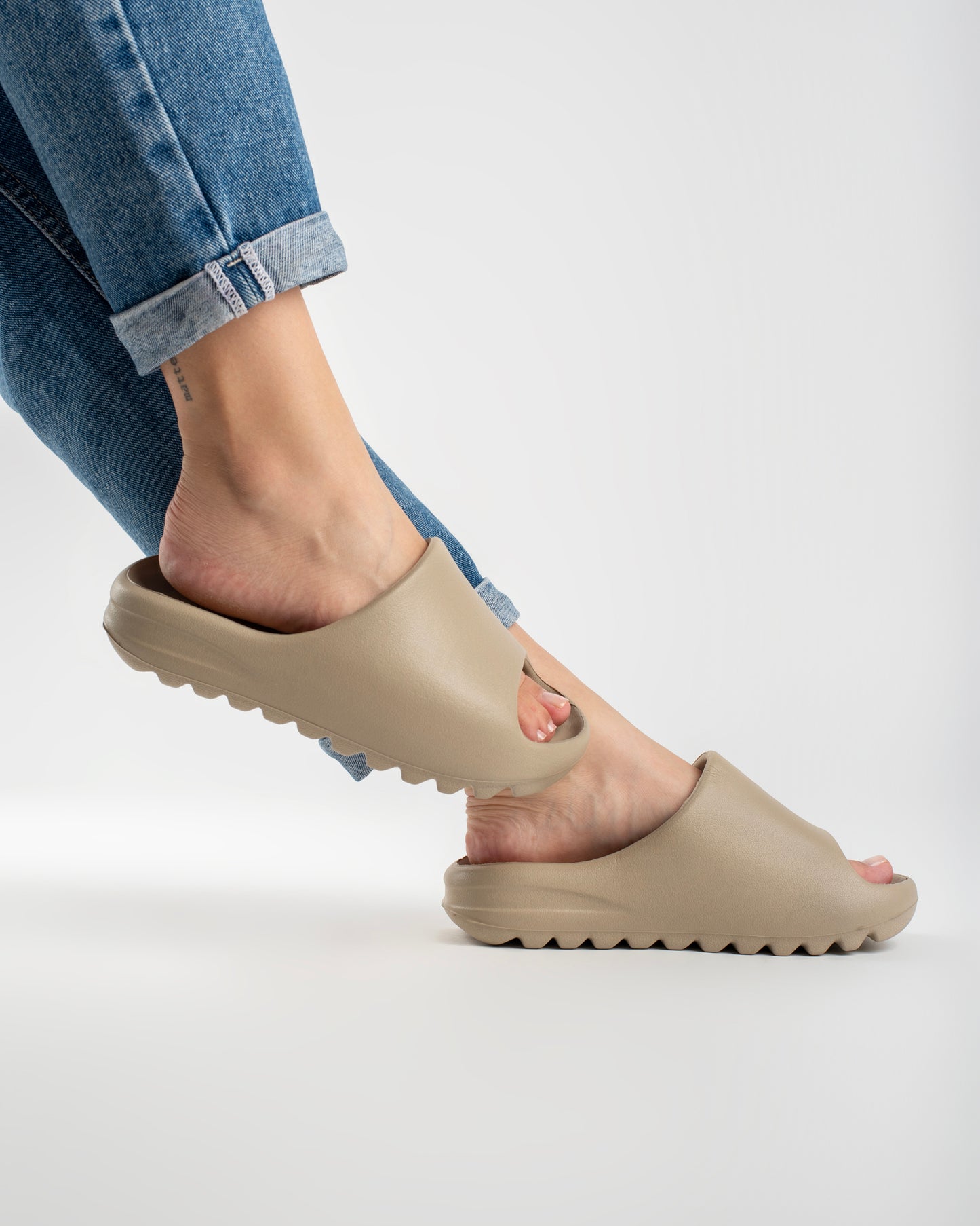 Beige Sky Chinelo Slide Feminino