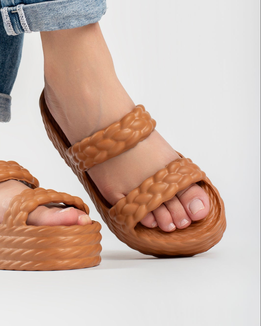 Caramel Cotton Sandália Plataforma Feminino