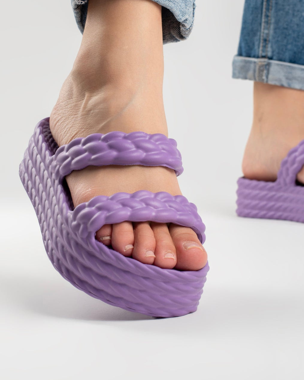 Purple Cotton Sandália Plataforma Feminino