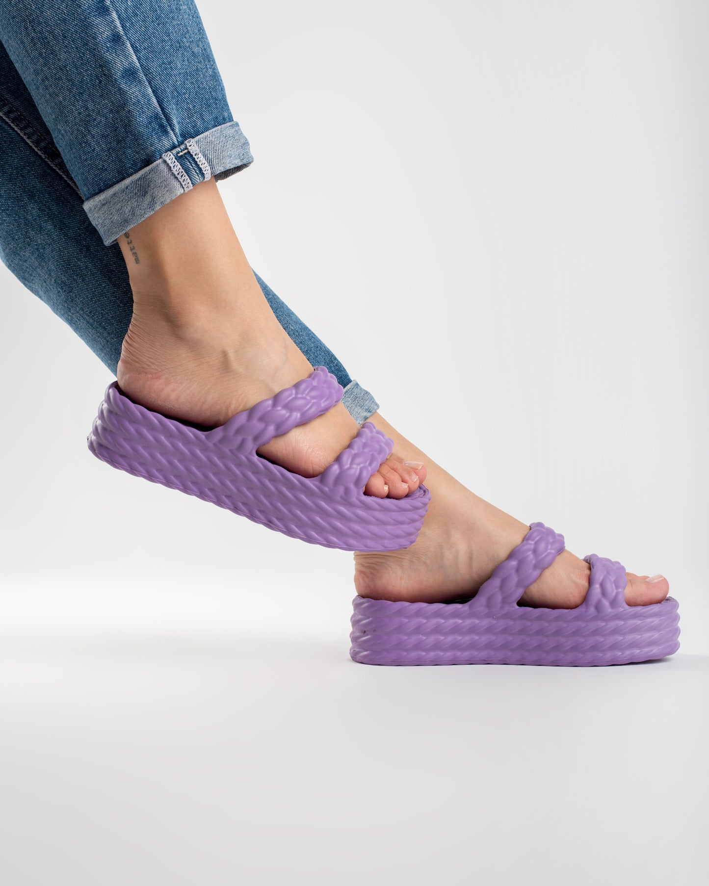 Purple Cotton Sandália Plataforma Feminino