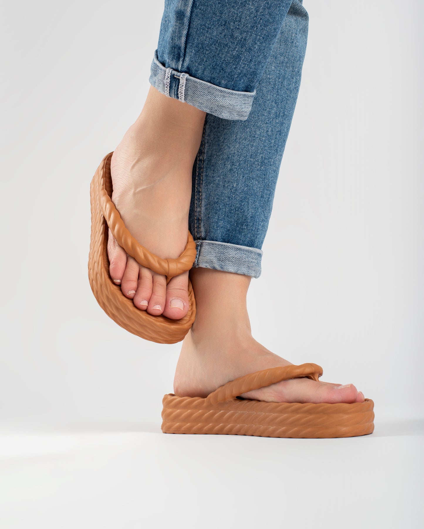 Caramel Three Braid Sandália Plataforma Feminino