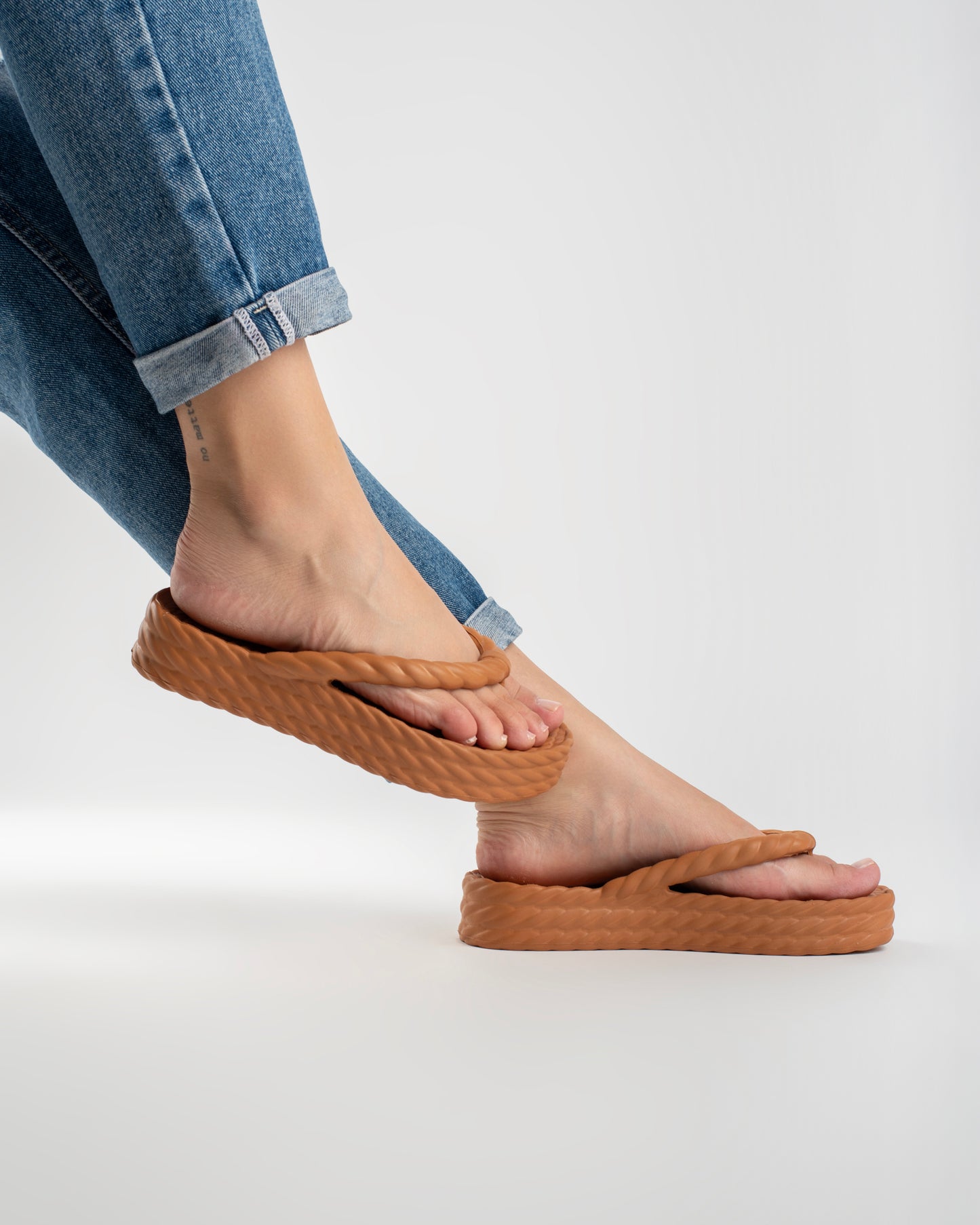 Caramel Three Braid Sandália Plataforma Feminino