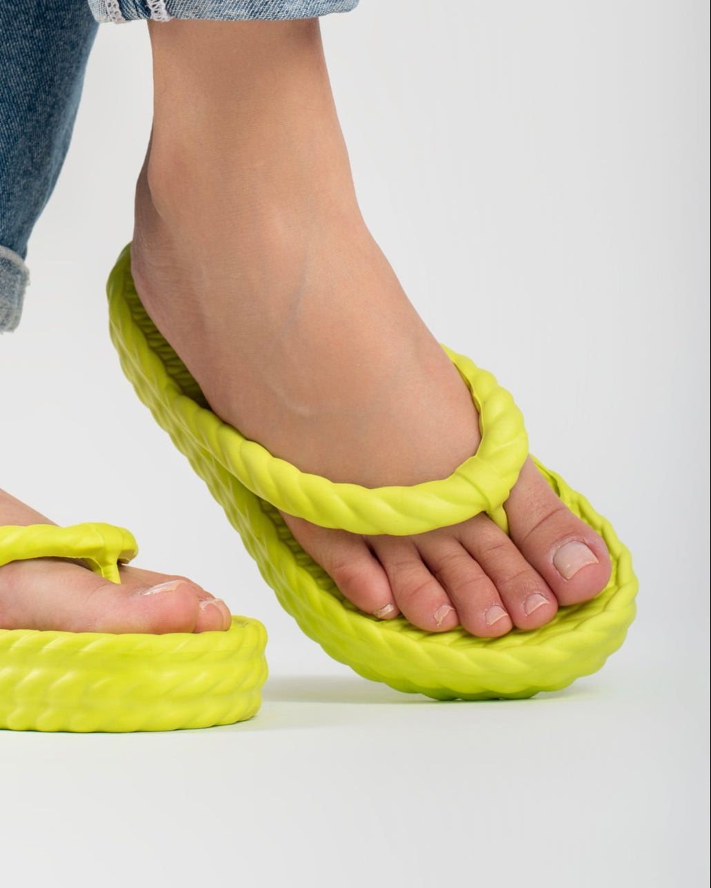 Lime Three Braid Sandália Plataforma Feminino