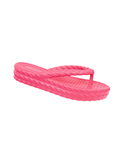 Pink Three Braid Sandália Plataforma Feminino