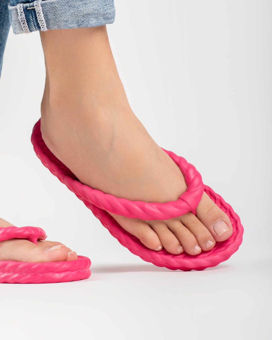 Pink Braid Chinelo Feminino