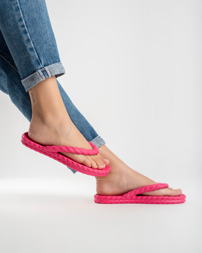 Pink Braid Chinelo Feminino