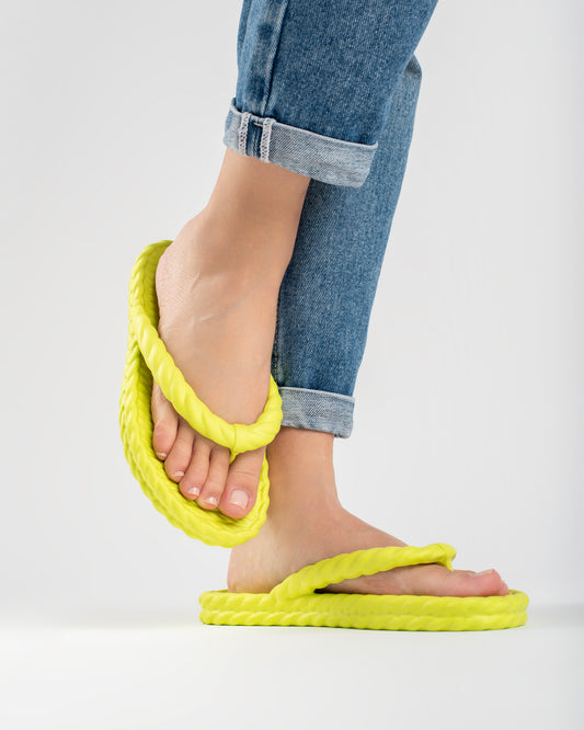 Lime Braid Chinelo Feminino