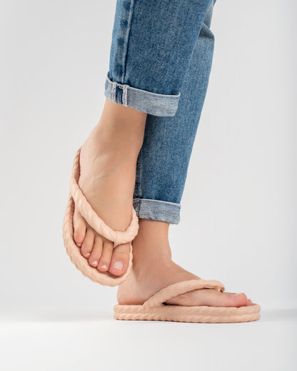 Cream Braid Chinelo Feminino