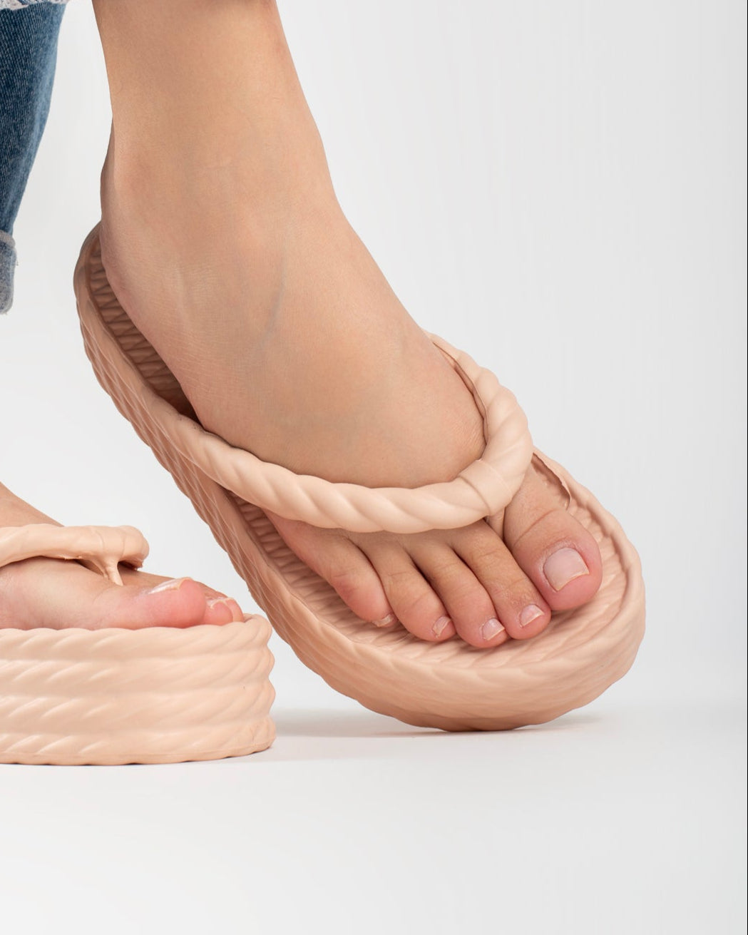 Cream Four Braid Sandália Plataforma Feminino