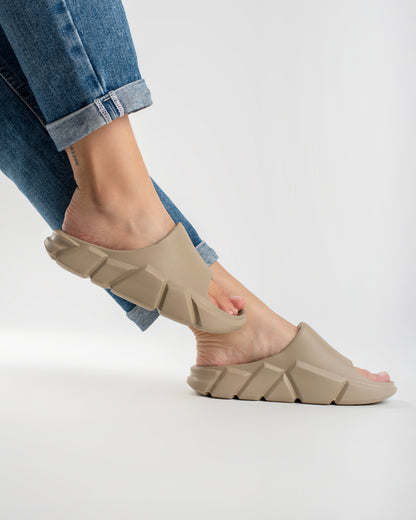Beige Gravix Chinelo Slide Feminino