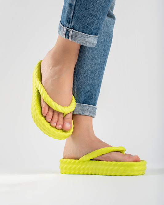 Lime Three Braid Sandália Plataforma Feminino