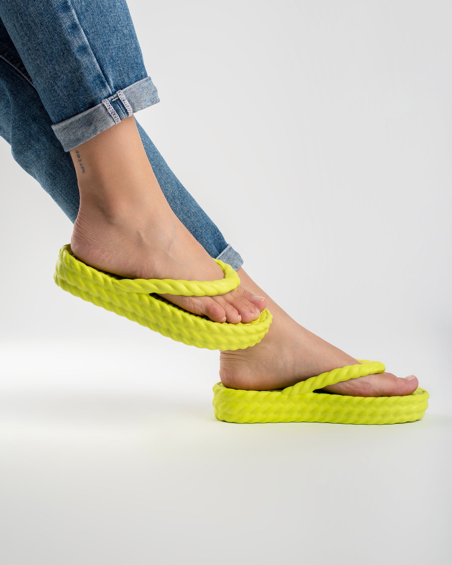Lime Three Braid Sandália Plataforma Feminino