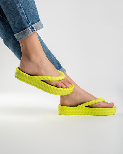 Lime Three Braid Sandália Plataforma Feminino