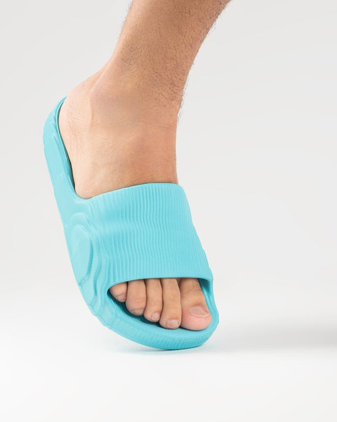 Light Blue 3D Chinelo Slide Masculino